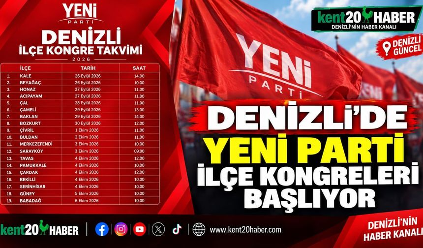 Denizli’de Yeni Parti İlçe Kongreleri Başlıyor