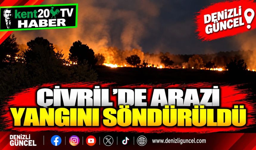 Çivril'de arazi yangını söndürüldü
