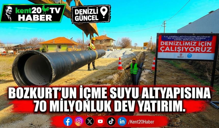 Bozkurt'un İçme Suyu Altyapısına 70 Milyonluk Dev Yatırım