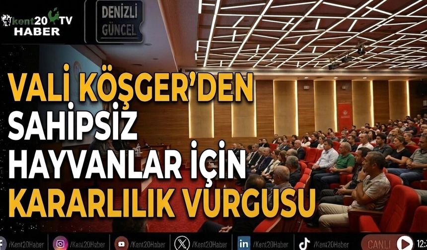 Vali Köşger’den sahipsiz hayvanlar için kararlılık vurgusu