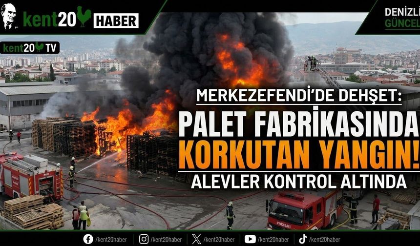 PALET FABRİKASINDA KORKUTAN YANGIN