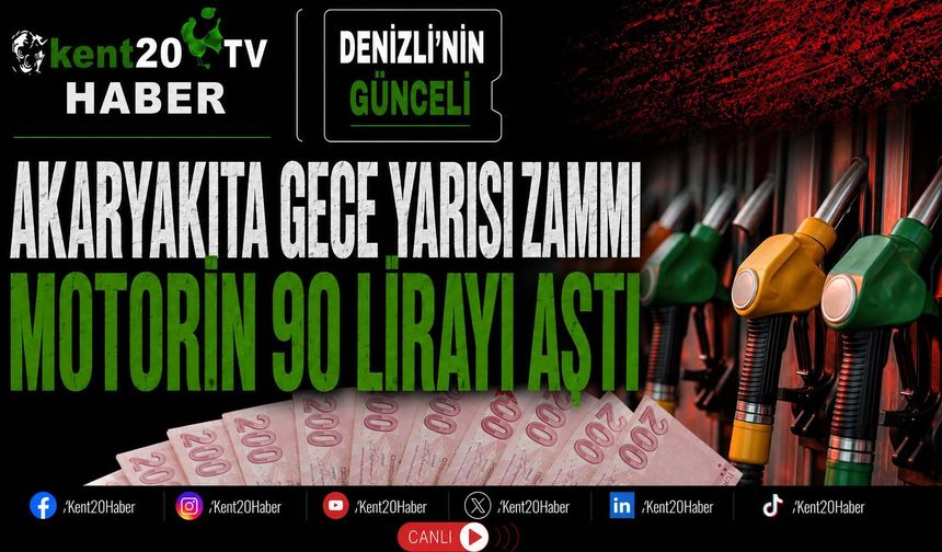 Akaryakıta gece yarısı zammı
