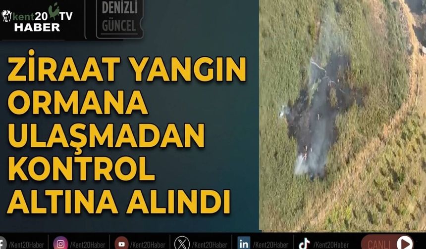 Denizli’de tarım arazisinde yangın