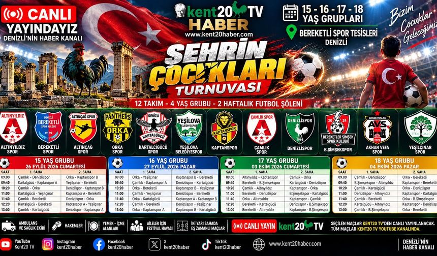 ŞEHRİN ÇOCUKLARI TURNUVASI DENİZLİ’DE FUTBOL ŞÖLENİ YAŞATACAK