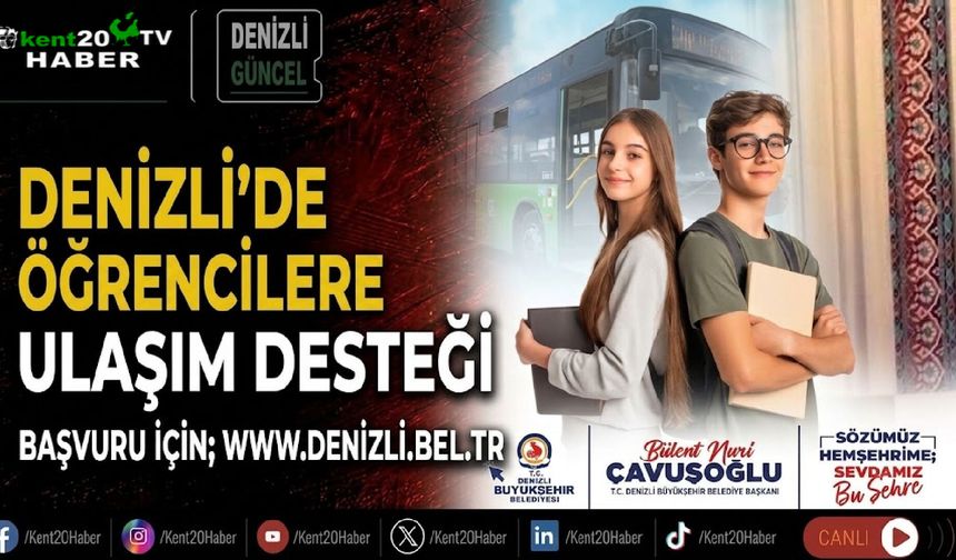 Denizli’de öğrencilere ulaşım desteği