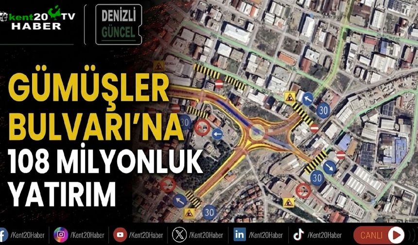 Gümüşler Bulvarı'na 108 milyonluk yatırım