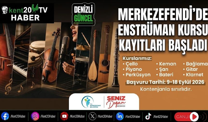 Merkezefendi’de enstrüman kursu kayıtları başladı