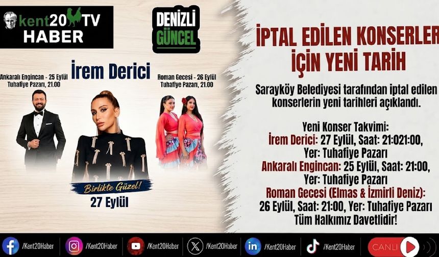 İptal Edilen Konserler İçin Yeni Tarih
