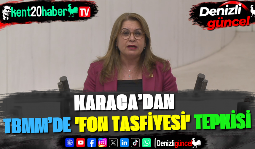 Karaca’dan TBMM’de 'Fon Tasfiyesi' Tepkisi