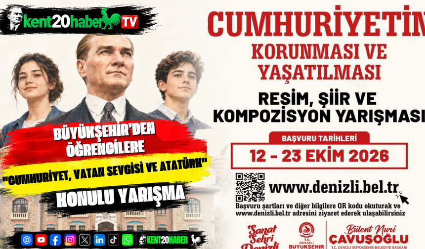 Büyükşehir’den öğrencilere "Cumhuriyet, Vatan Sevgisi ve Atatürk" konulu yarışma