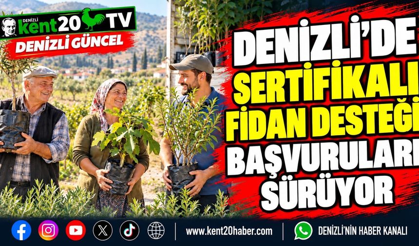 Denizli'de Sertifikalı Fidan Desteği Başvuruları Sürüyor