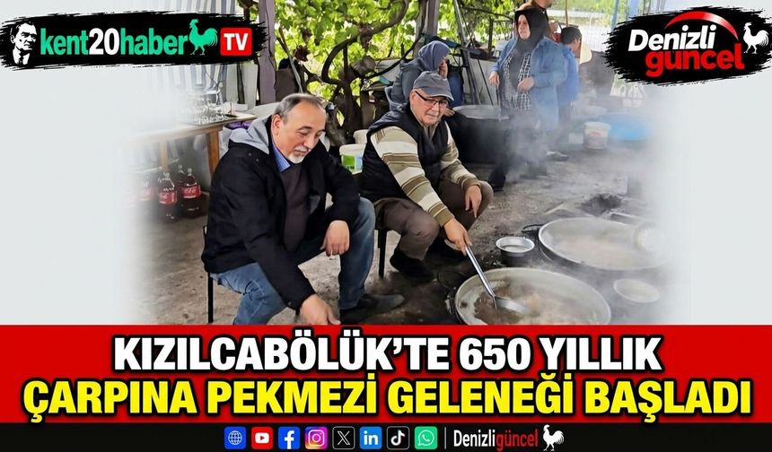 Kızılcabölük’te 650 yıllık Çarpına Pekmezi geleneği başladı