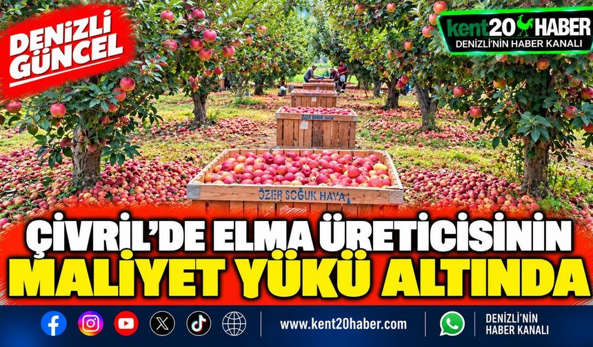 Çivril’de elma üreticisinin maliyet yükü altında