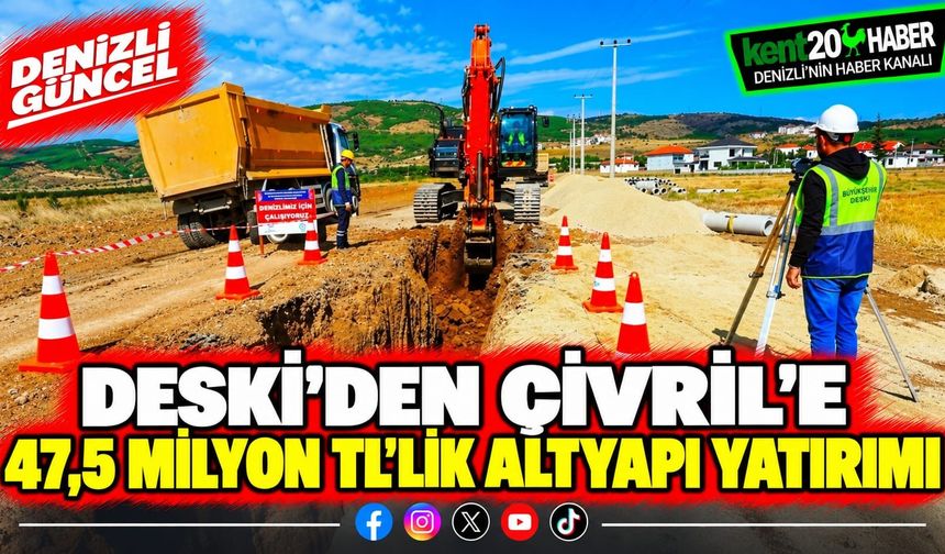 DESKİ'den Çivril'e 47,5 milyon TL'lik altyapı yatırımı