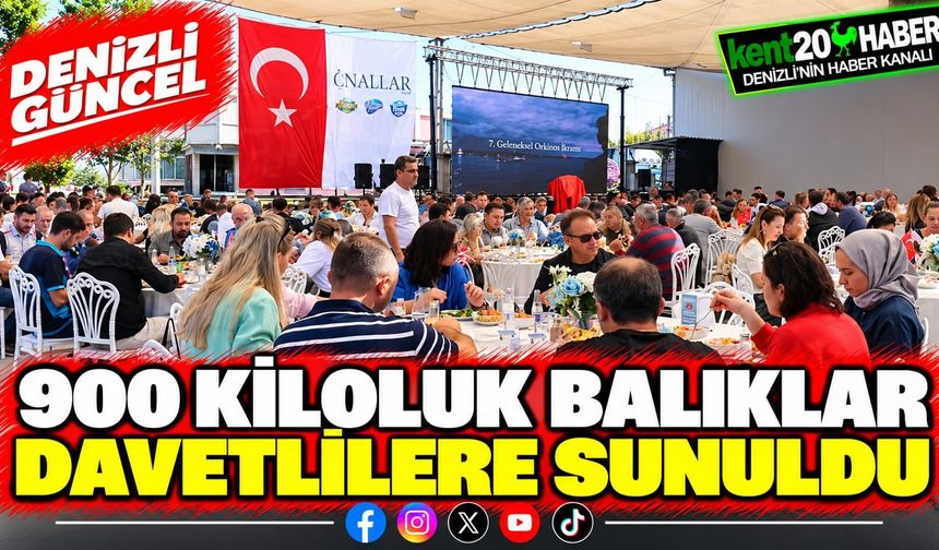 900 Kiloluk Balıklar Davetlilere Sunuldu