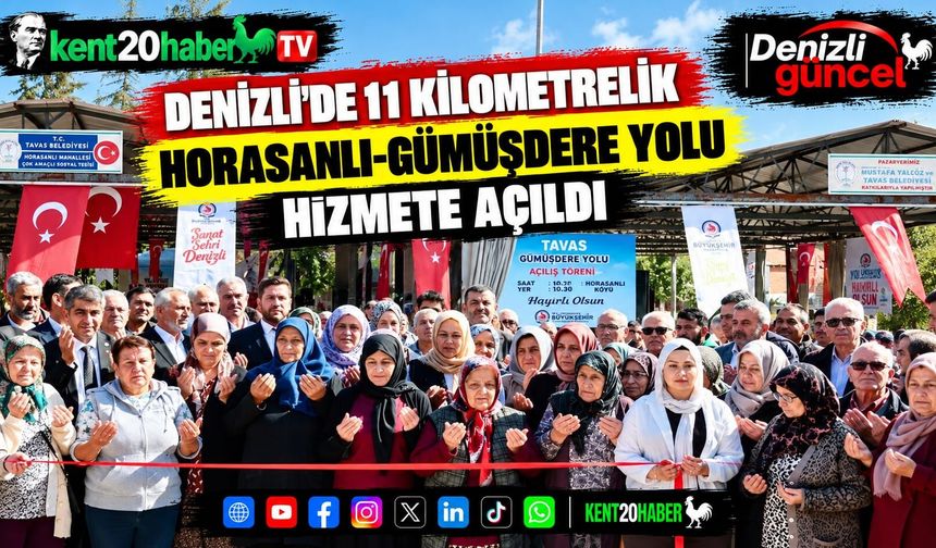 Denizli'de 11 kilometrelik Horasanlı-Gümüşdere yolu hizmete açıldı