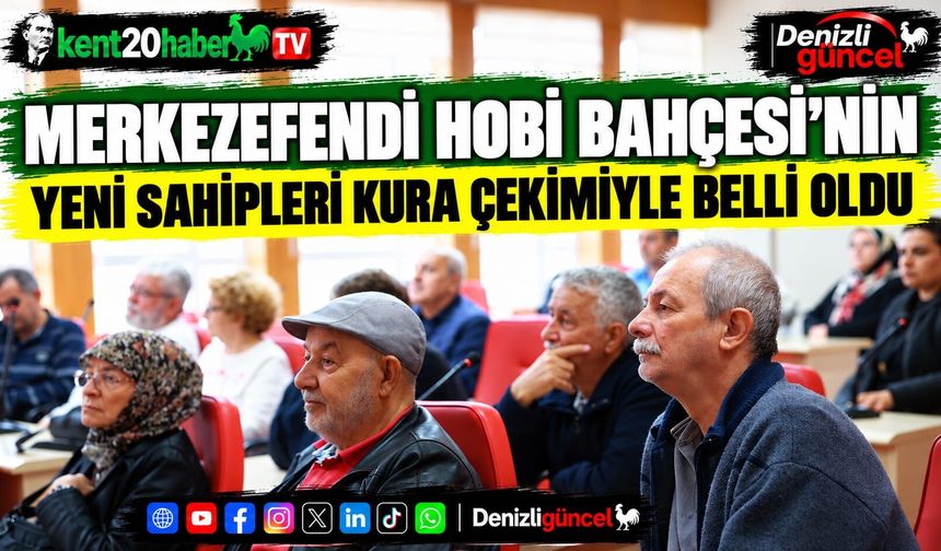Merkezefendi Hobi Bahçesi’nin Yeni Sahipleri Kura Çekimiyle Belli Oldu