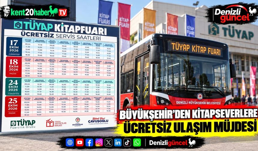 Büyükşehir'den Kitapseverlere Ücretsiz Ulaşım Müjdesi