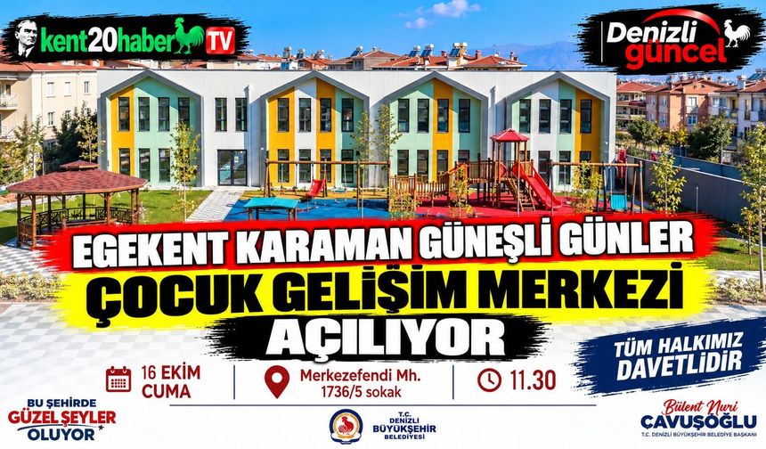 Egekent Karaman Güneşli Günler Çocuk Gelişim Merkezi açılıyor