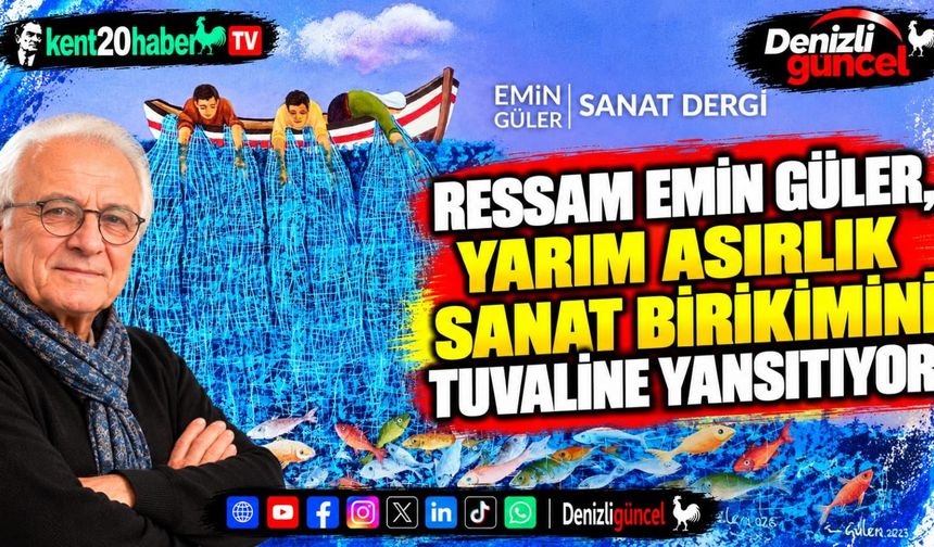Ressam Emin Güler, yarım asırlık sanat birikimini tuvaline yansıtıyor