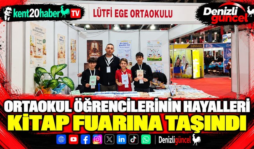 Ortaokul öğrencilerinin hayalleri kitap fuarına taşındı