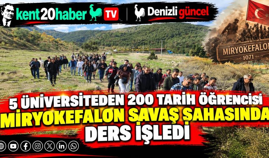 5 Üniversiteden 200 Tarih Öğrencisi Miryokefalon Savaş Sahasında Ders İşledi