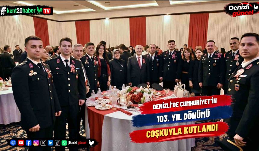 Denizli'de Cumhuriyet'in 103. Yıl Dönümü Coşkuyla Kutlandı