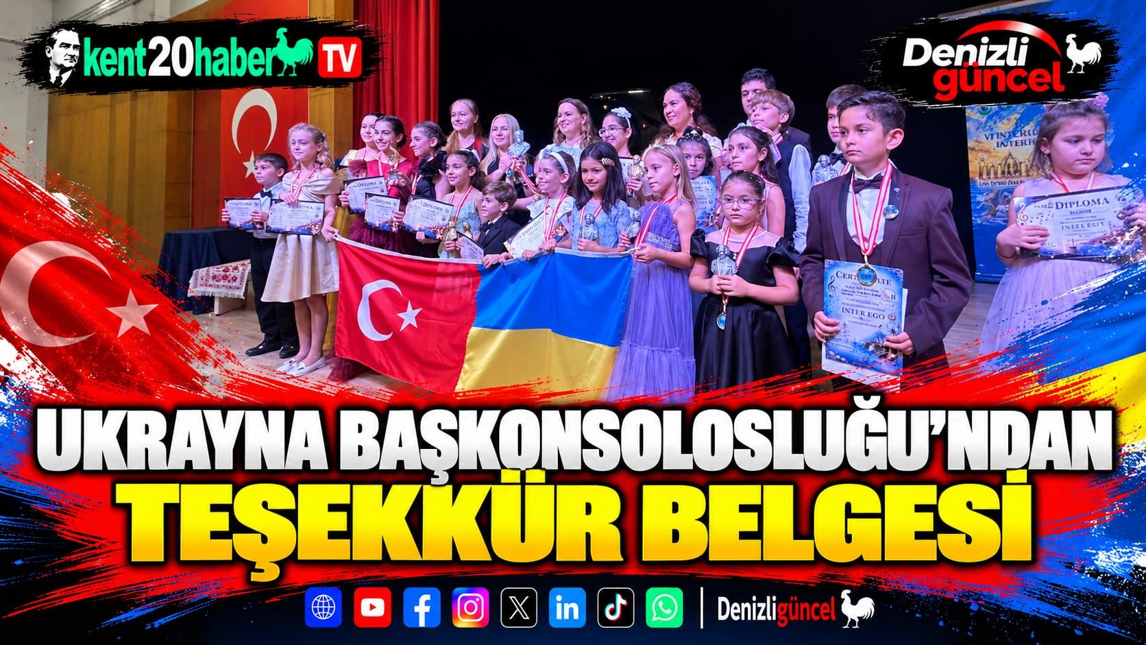 Ukrayna Başkonsolosluğu’ndan teşekkür belgesi