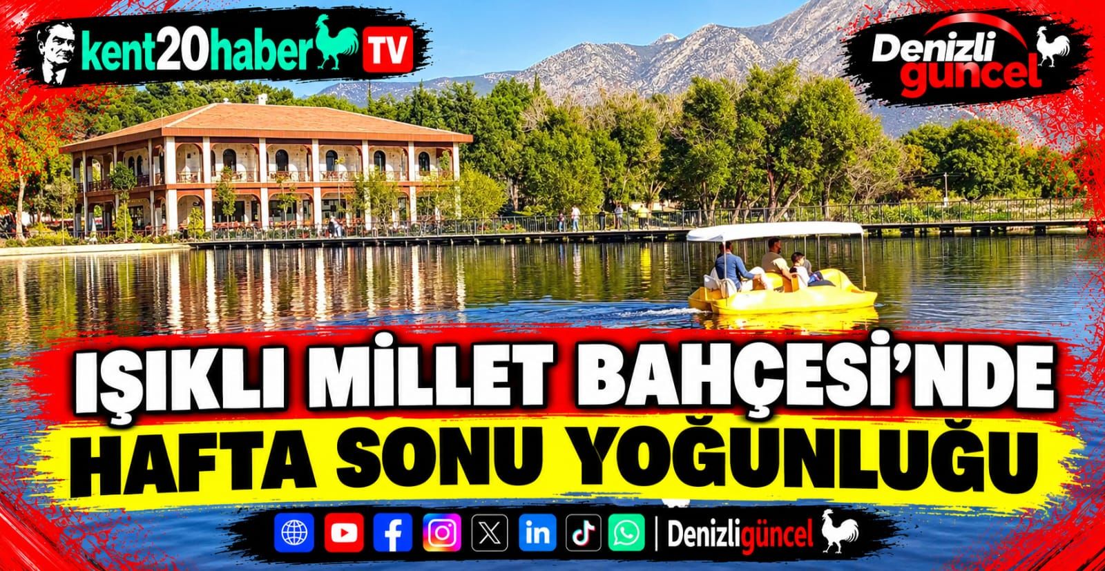 IŞIKLI MİLLET BAHÇESİ’NDE HAFTA SONU YOĞUNLUĞU