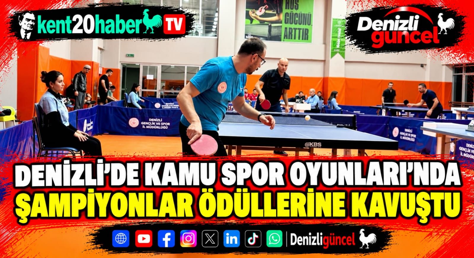 Denizli'de Kamu Spor Oyunları'nda Şampiyonlar Ödüllerine Kavuştu