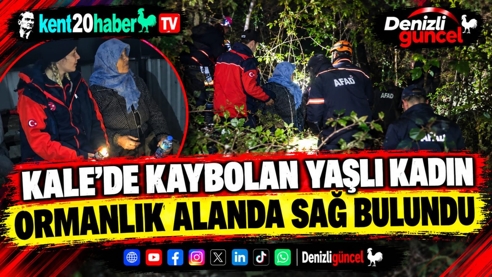 Kale'de kaybolan yaşlı kadın ormanlık alanda sağ bulundu